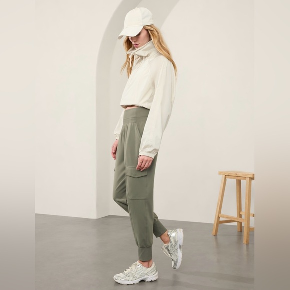 Athleta Venice High Rise Cargo Jogger // Moss - Picture 3 of 12